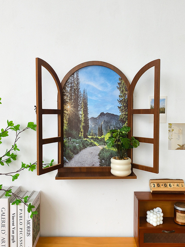 Ins Scenery Decoration Hanging Window Photography Props Photo Atmosphere Background Wall Fake Window Popular Live Broadcast Layout