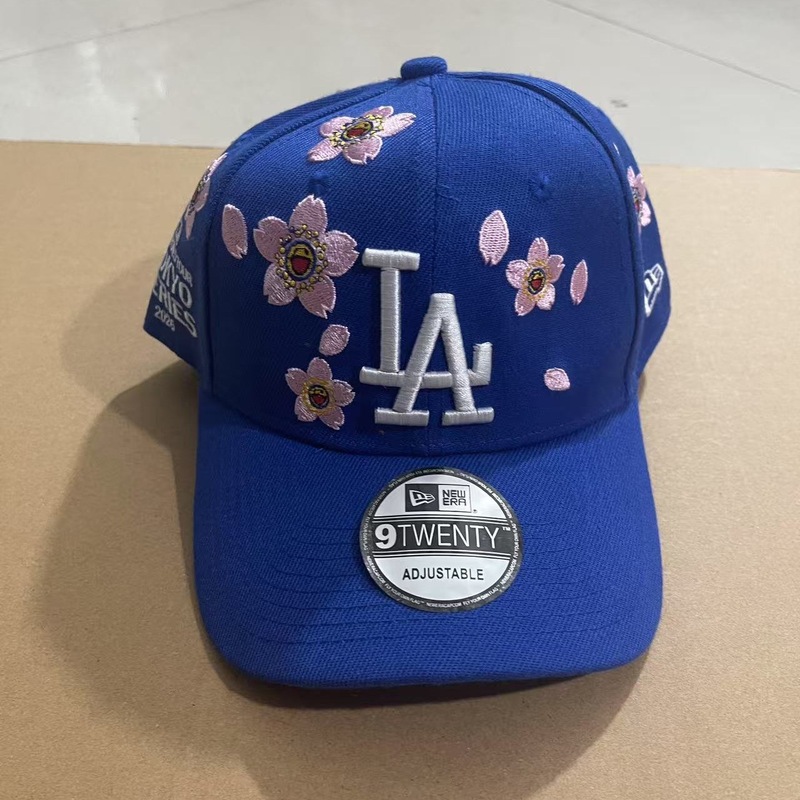 MLB帽子NY运动遮阳棒球帽男女硬顶可调节鸭舌帽村上隆樱花棒球帽|undefined
