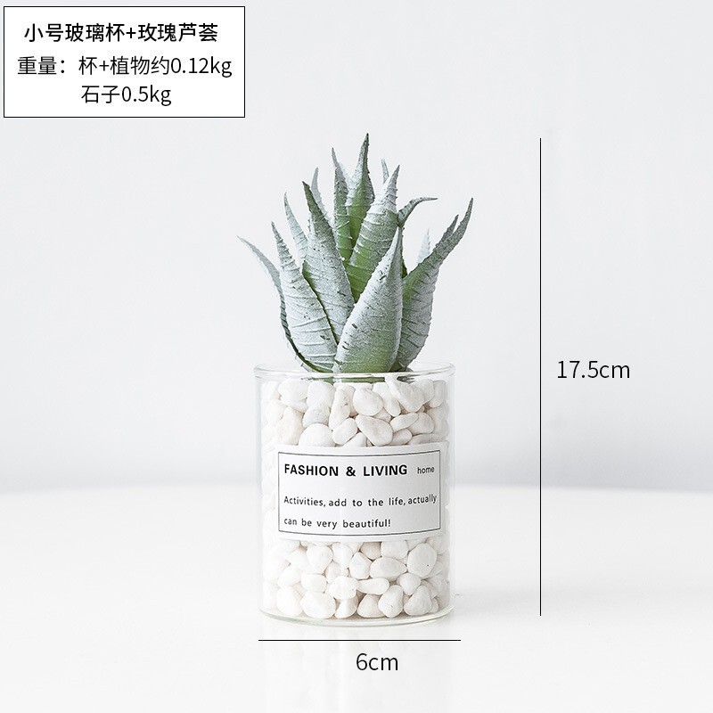 北欧スタイルの模擬多肉植物鉢植えインストーン多肉植物模擬花オフィスデスクグリーン植物盆栽装飾品|undefined