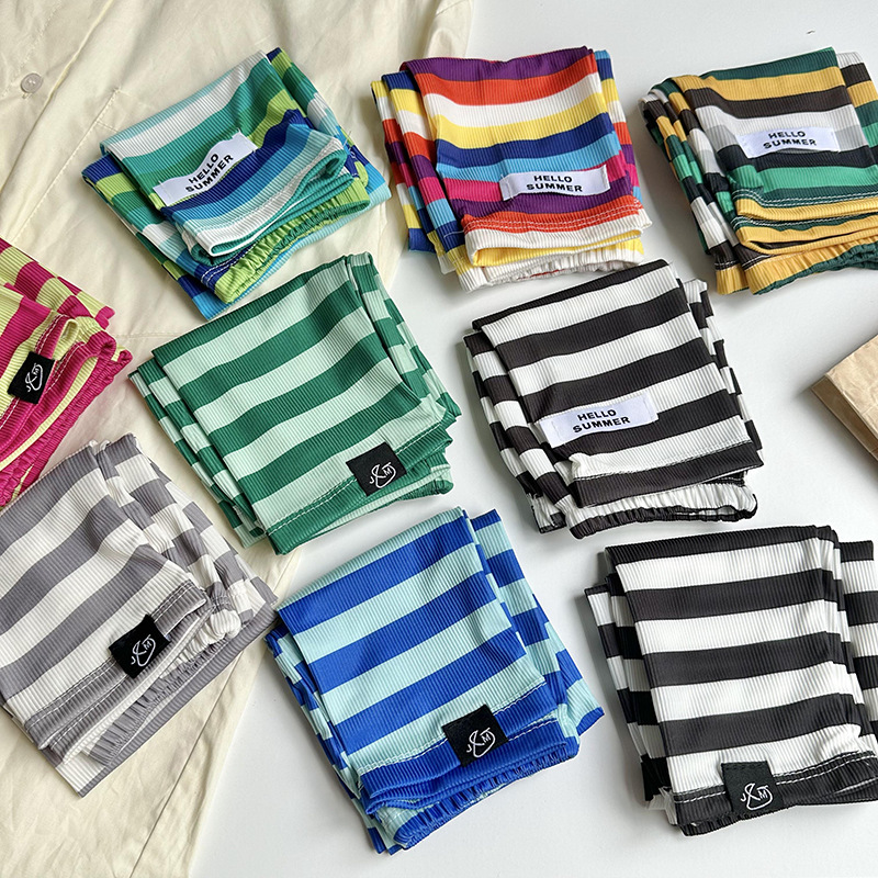 i manga rayada de protección solar para mujeres de verano nuevo suelto al aire libre protección solar manga de brazo protector solar