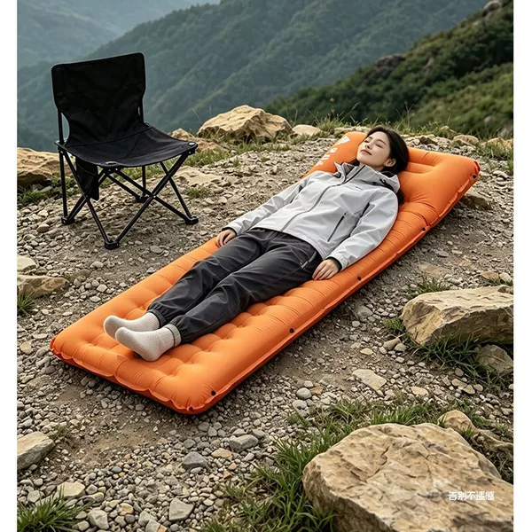 Sports Outdoor Inflatable Mat Electric Air Pump 40D Composite Tpu Camping Portable Air Mattress Automatic Inflatable Mattress