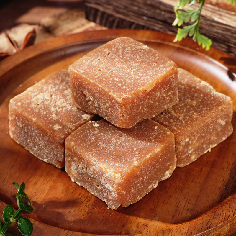 Yunnan Handmade Brown Sugar Blocks Traditional Cane Sugar 500g Jar Individually Wrapped key features