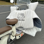 新款电动车挡风被冬季电瓶车防风防水加绒加厚高颜值秋冬天奶油风