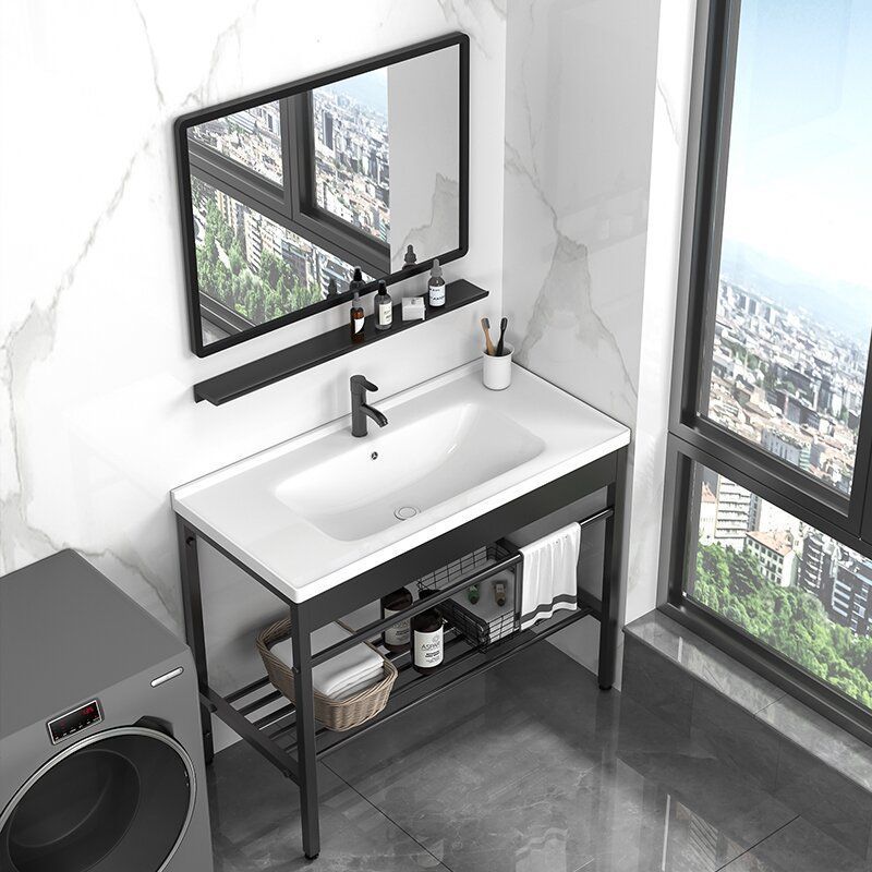 Stainless Steel Floor-Standing Bracket Wash Basin Ceramic Wash Basin Integrated Wash Basin Bathroom Wash Basin Balcony Sink