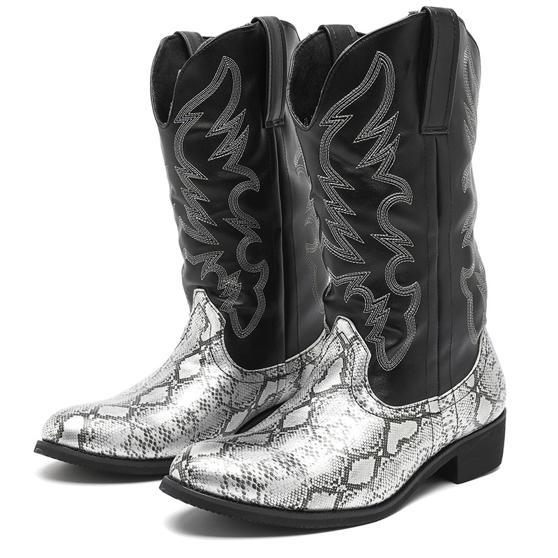 Botas de cuero de hombre de tamaño grande transfronterizo otoño y invierno nuevas zapatos de cuero de hombre de moda zapatos de cuero de alto cilindro de tendencia botas de cuero casuales