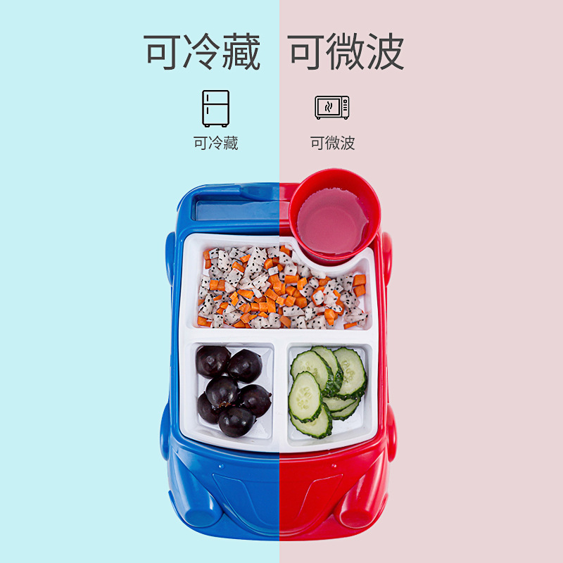 Restaurant restaurant plate baby food supplement sucker bowl baby separated integrated drop-resistant cartoon children's tableware suit