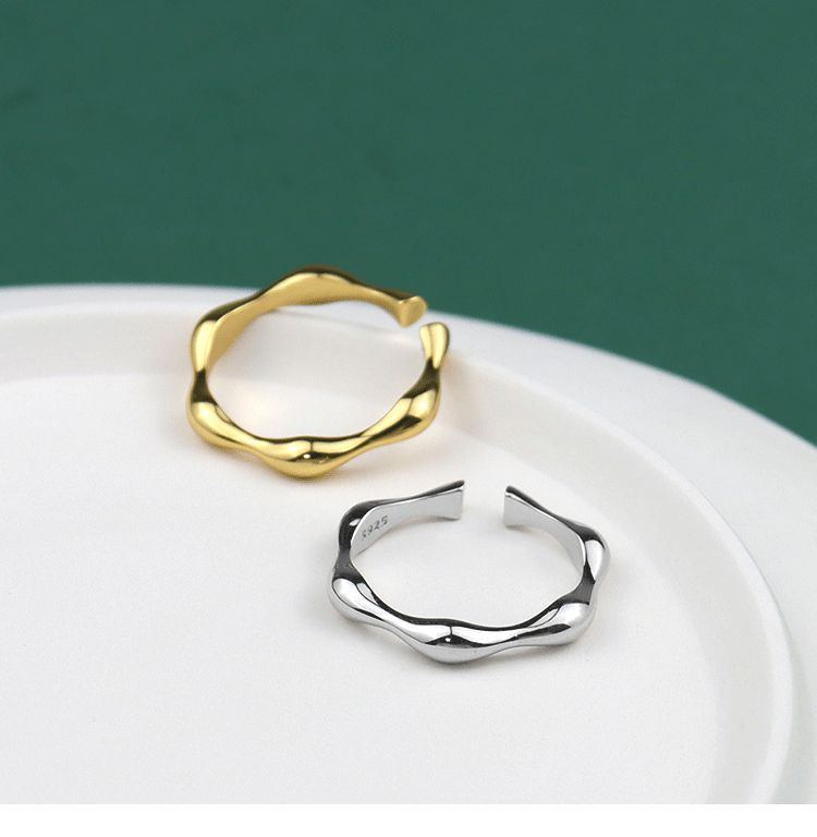 2021 new geometric irregular ring fashion Korean open ringpicture14
