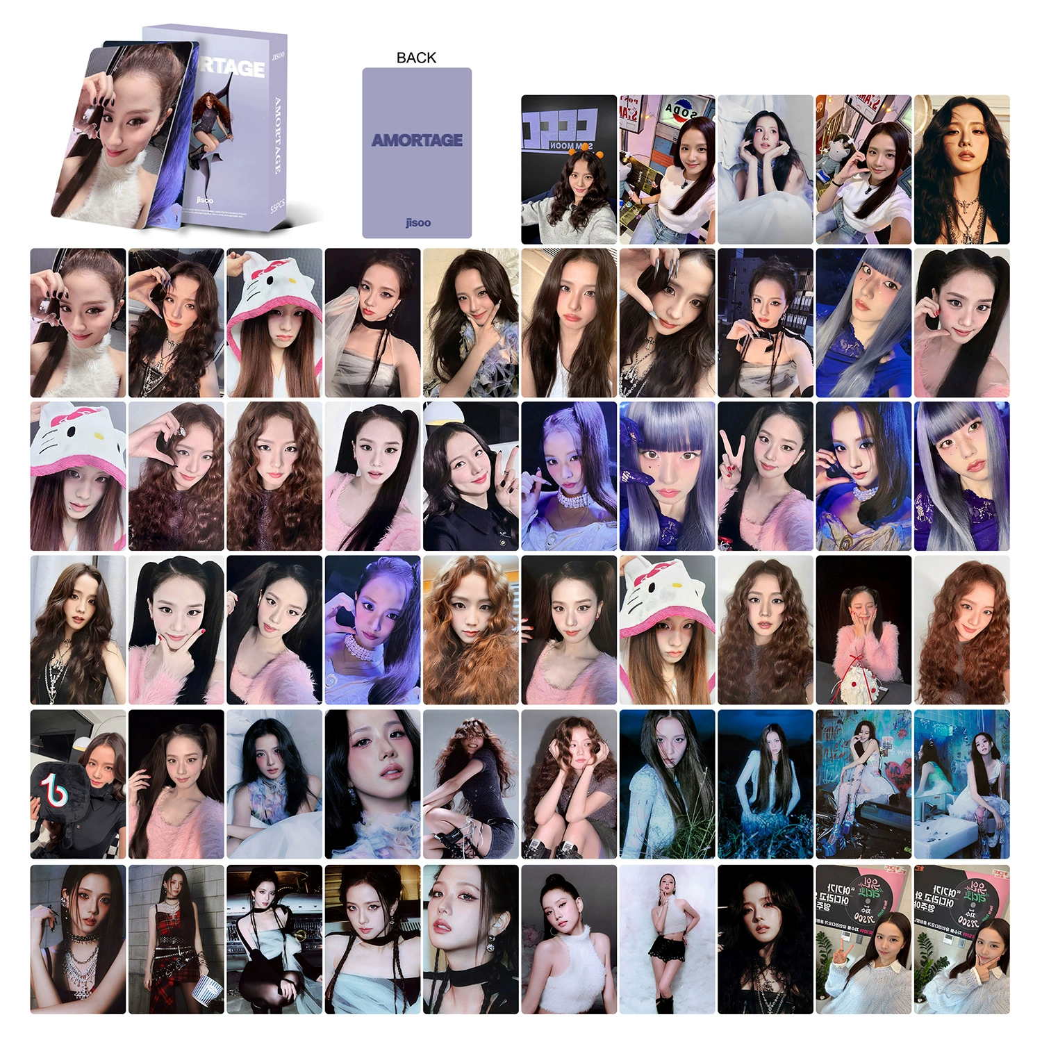 55 Первый мини-альбом Джису AMORTAGE LOMO card Ким Джису BLACKPINK маленькие карточки