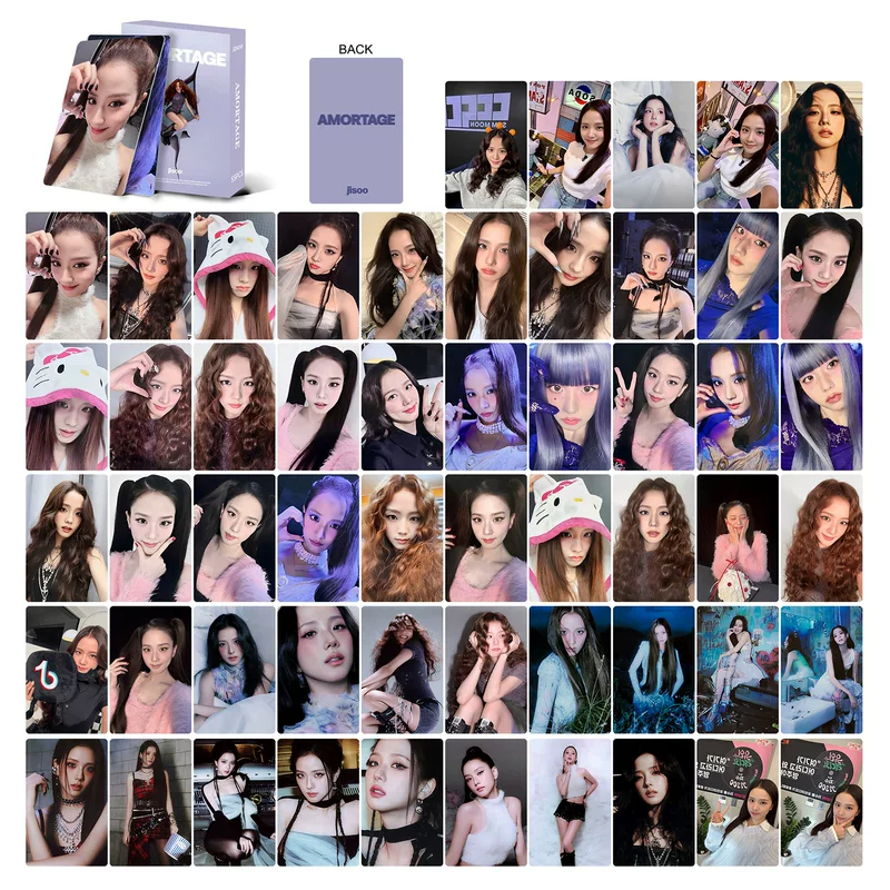 55 Первый мини-альбом Джису AMORTAGE LOMO card Ким Джису BLACKPINK маленькие карточки