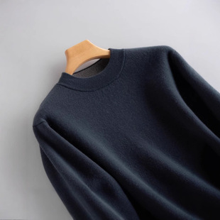 Men's Cashmere Sweater Half High Collar Thick Pure Cashmere Base Shirt Autumn and Winter New Air Layer Knitted Pullover
