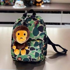新款热销 经典绿迷彩小猴子春夏卡通玩偶 休闲卡通可爱双肩包
