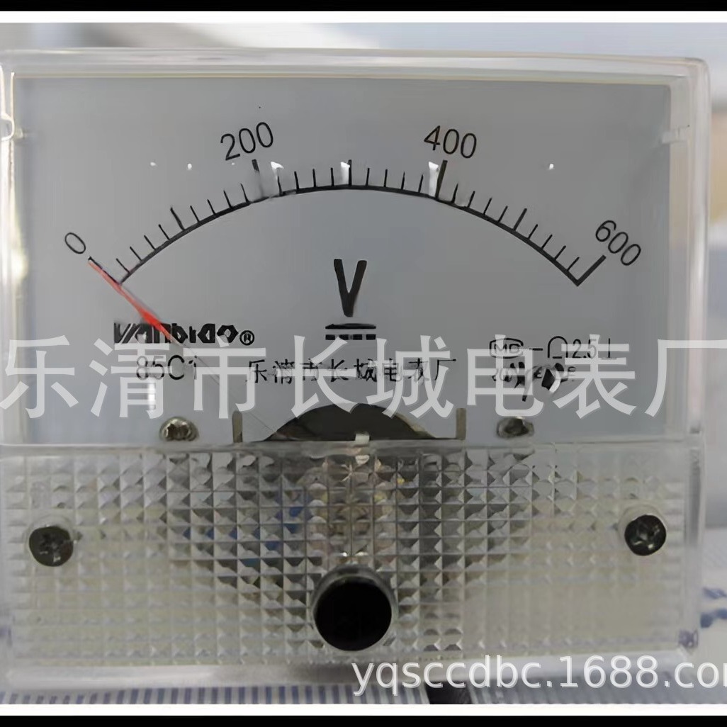 长城电表厂 85C1 600V 直流指针电压表 65*55