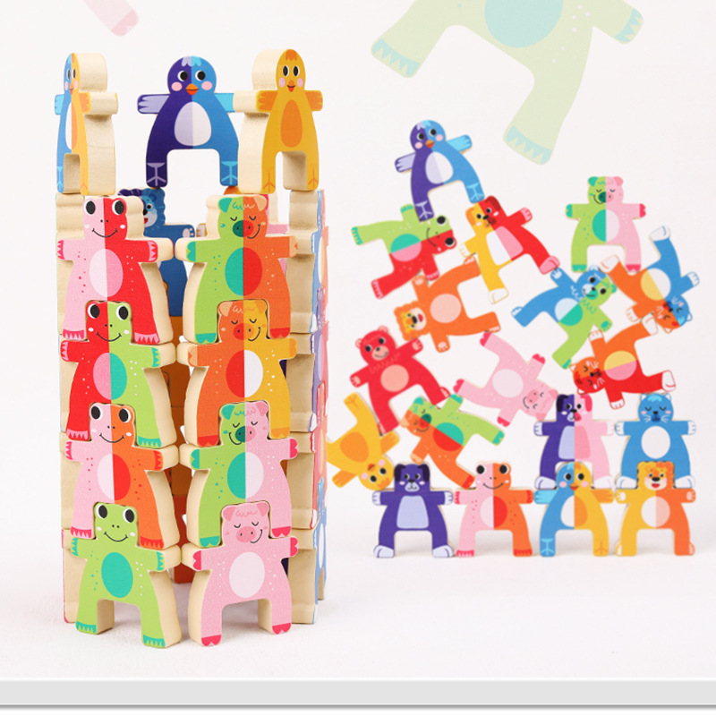 Bloques de construcción Hércules Jenga juego de apilamiento entre padres e hijos juguetes de descompresión de bloques de construcción de árboles de apilamiento plano