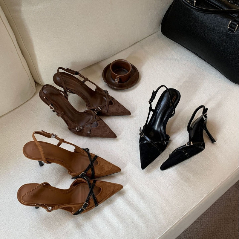 Unique Suede High-Heeled Shoes, French-Style Closed-Toe Sandals for Women, 2026 Summer Elegant Socialite Shoes to Pair with Dresses Unique Suede High-Heeled Shoes, French-Style Closed-Toe Sandals for Women, 2026 Summer Elegant Socialite Shoes to Pair with Dresses
