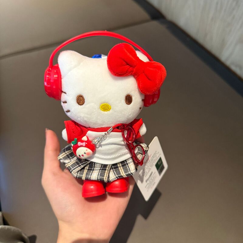 正版kt挂件HelloKitty三丽鸥毛绒公仔玩偶钥匙扣可爱包挂饰礼物|undefined