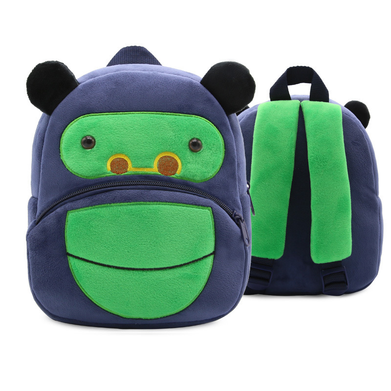 3D lindos dibujos animados peluche niños jardín de infantes mochila escolar movimiento de animales escolares mochila de peluche mochila de niños