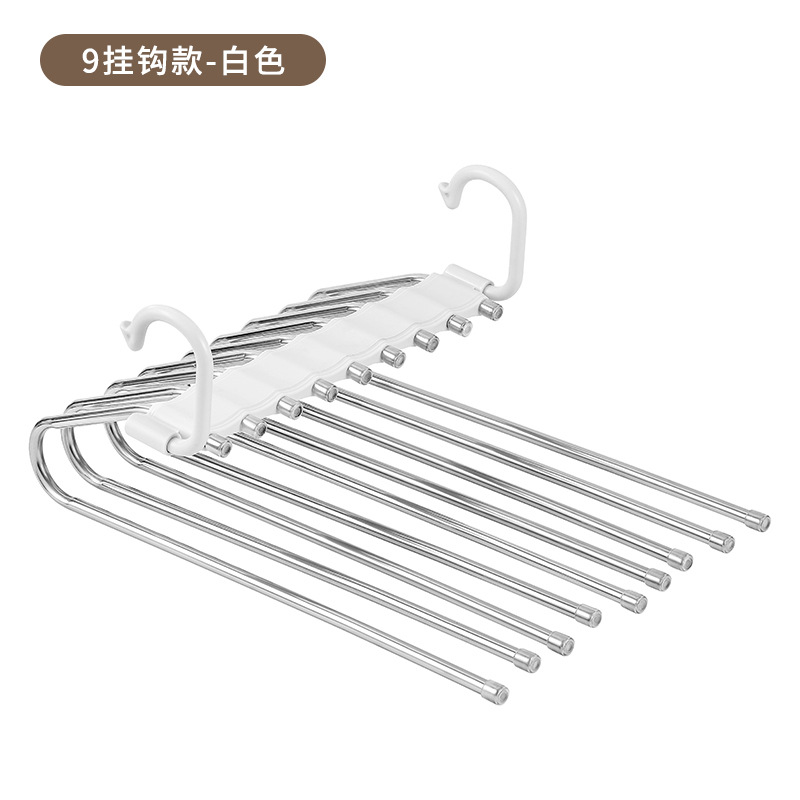 Percha para pantalones acero inoxidable - Antideslizante, plegable, clip sin costuras, para hogar/tienda