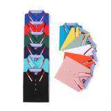 Хлопковая футболка polo для работы, короткий рукав, с услугой печати логотипа, с вышивкой