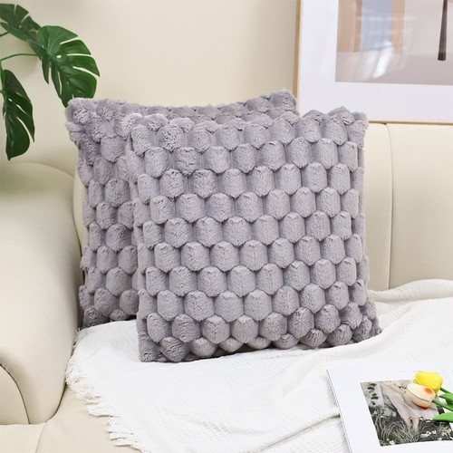 Best-selling style modern fashionable simple style tortoiseshell pattern short rabbit fur embroidered cushion cover