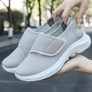 Mesh Cross-border Women's Casual Shoes 2025 Summer New Style Slip-on Breathable Thick Shoes Women Factory Straight Hair Shoes