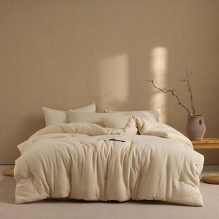 2025 New Style Plain Linen-Cotton Wrinkled Yarn All-Season Quilt Core 200*230cm Winter Quilt 3.8kg White