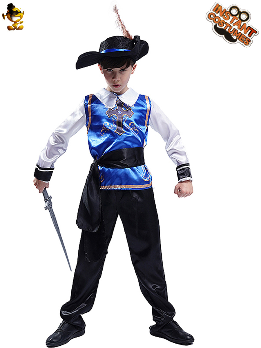 Transfronterizo de Halloween Cosplay traje de la etapa traje de niño pequeño traje de mosquetero