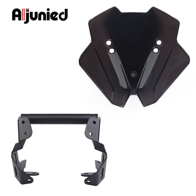 Suitable for Honda CB750 frame expansion rod windshield modification motorcycle front windshield deflector windshield (Motorcycle front windshield) - cb7-windshield-navigation-pole-bracket