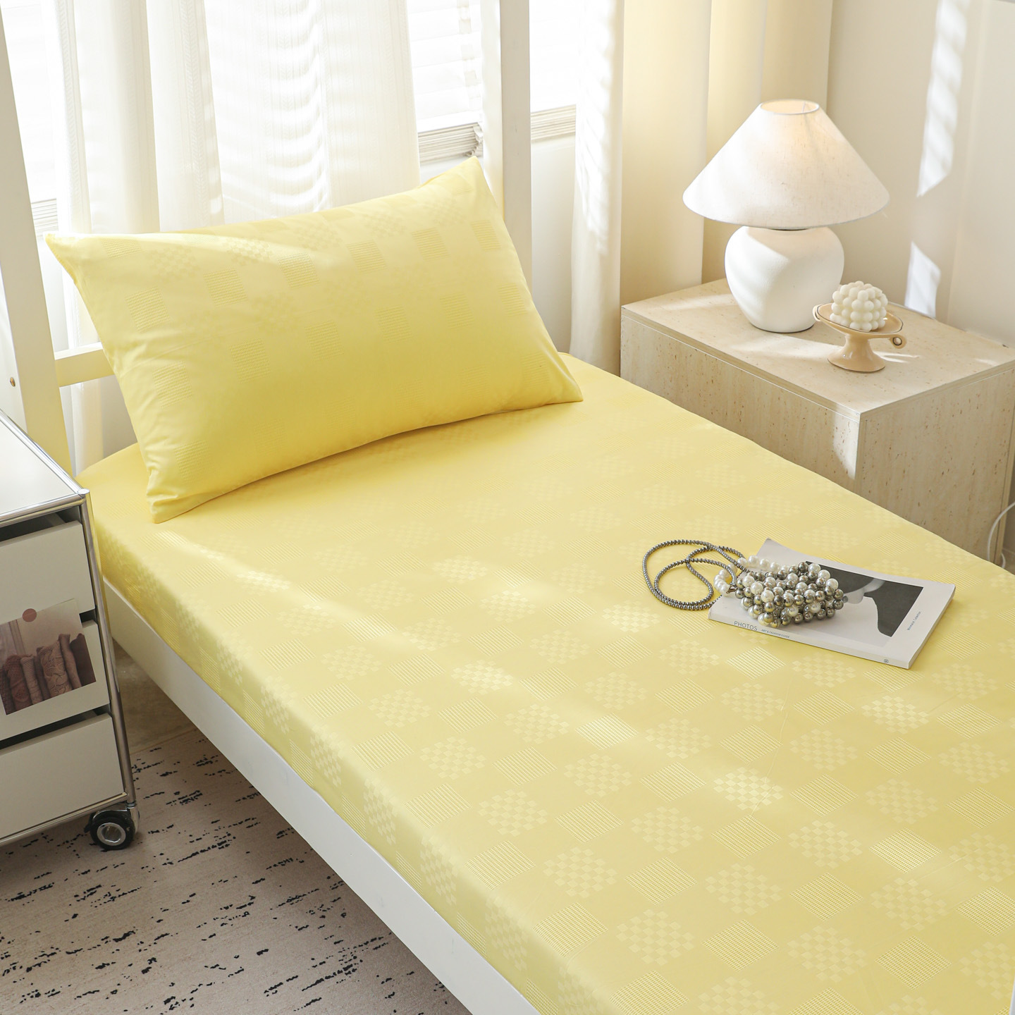 Sombrilla de cama jacquard de algodón de una sola pieza 100 dormitorio de estudiantes de algodón alquilado dormitorio especial lavable a máquina 25 estilos