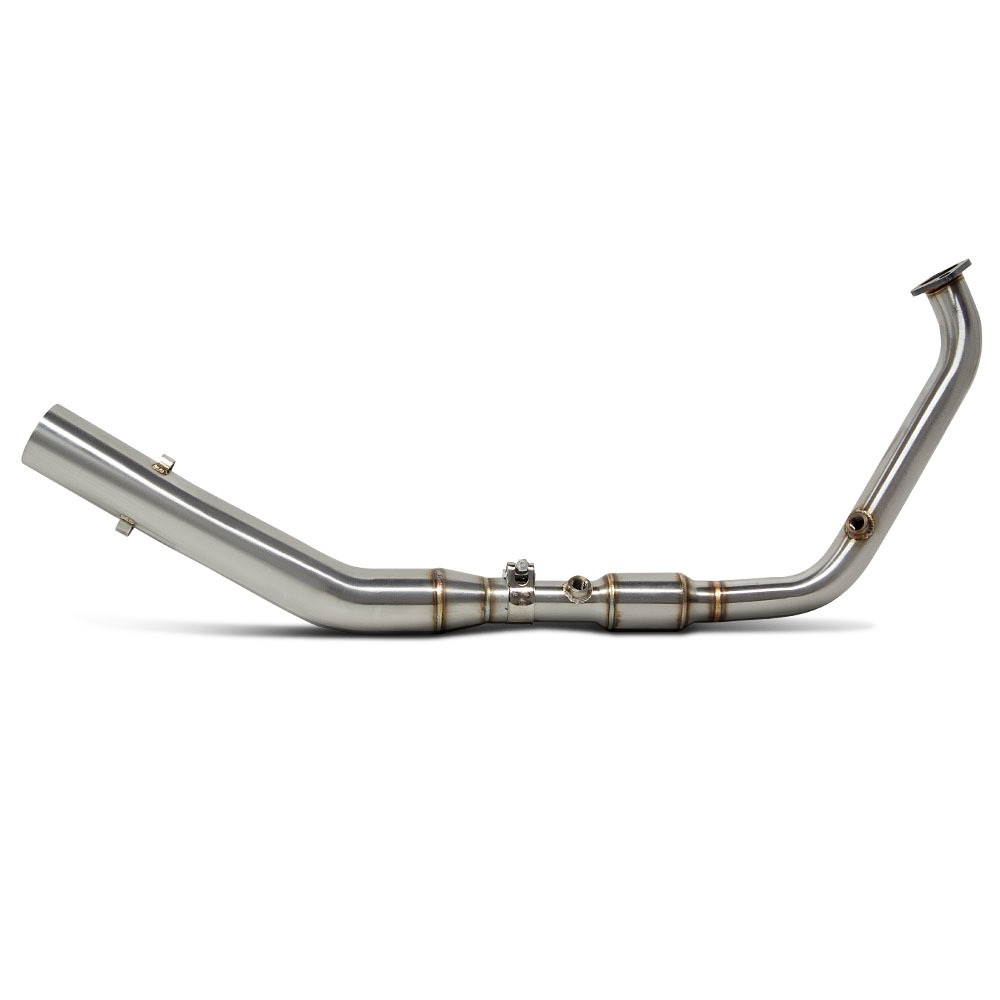Motorcycle Exhaust Pipe Modification Suitable for Mt15/R15 4V Dual Oxygen Port Stainless Steel Front Section 2017-2024
