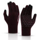 Knitted warm winter thickened non-slip plush wool men's and women's outdoor riding touch screen wear-resistant breathable windproof gloves
