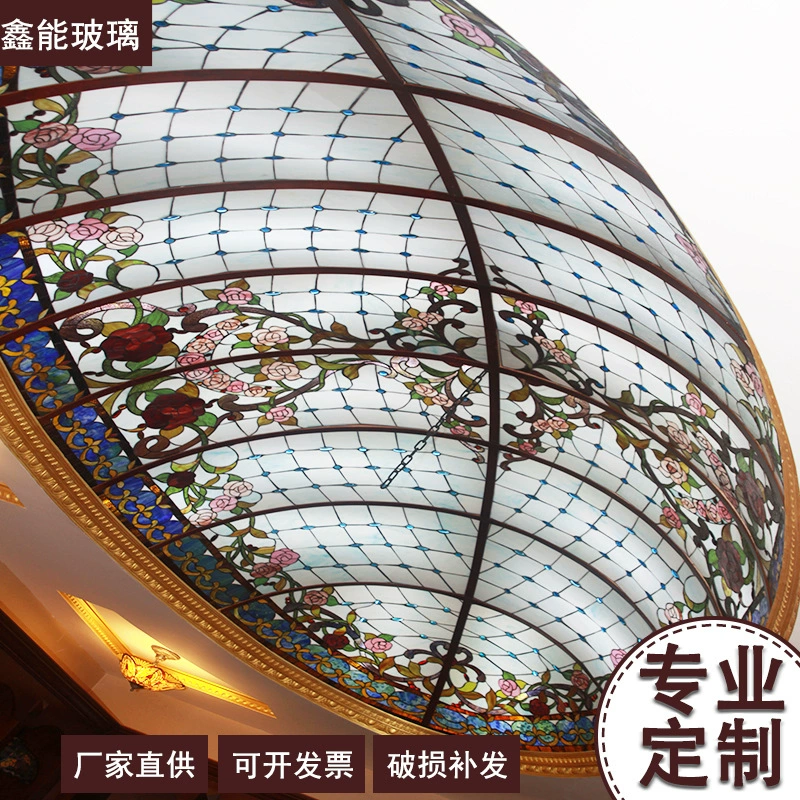 Производитель люстр из цветного стекла для гостиниц, клубов и больших ресторанов в ретро-стиле Тиффани, обработка художественного стекла