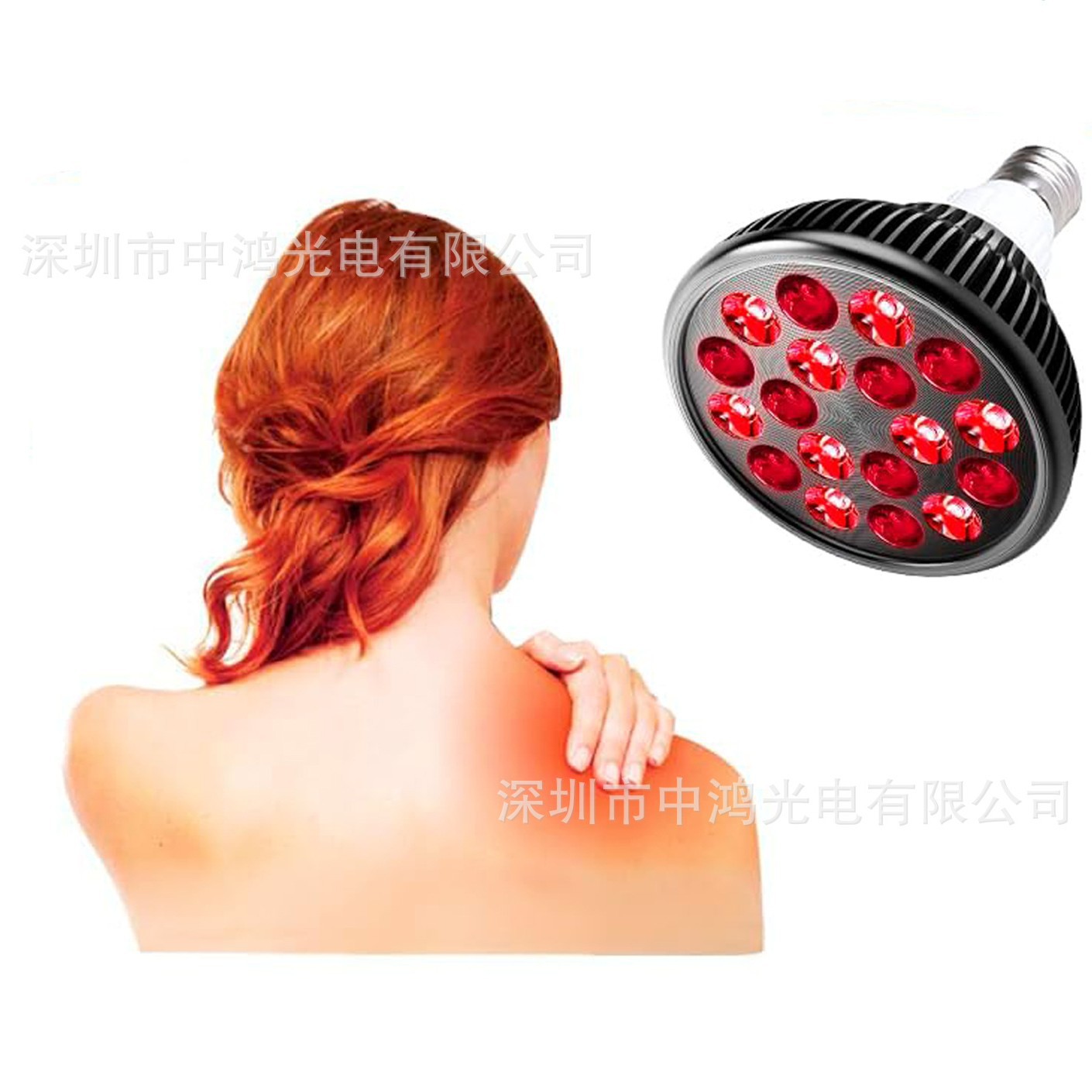 Luz roja 660NM luz infrarroja 850NM clip luz de fisioterapia LED luz de terapia de luz roja