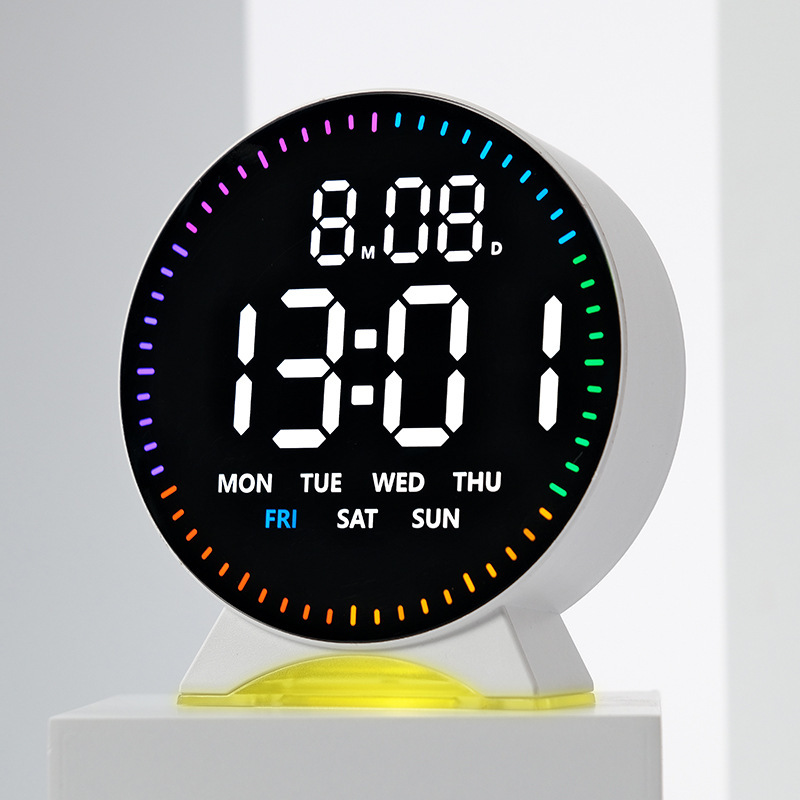 New Digital Clock Led Alarm Clock Multi-Function Clock Running Second Hand Clock Bedside with Night Light Digital Clock 6680