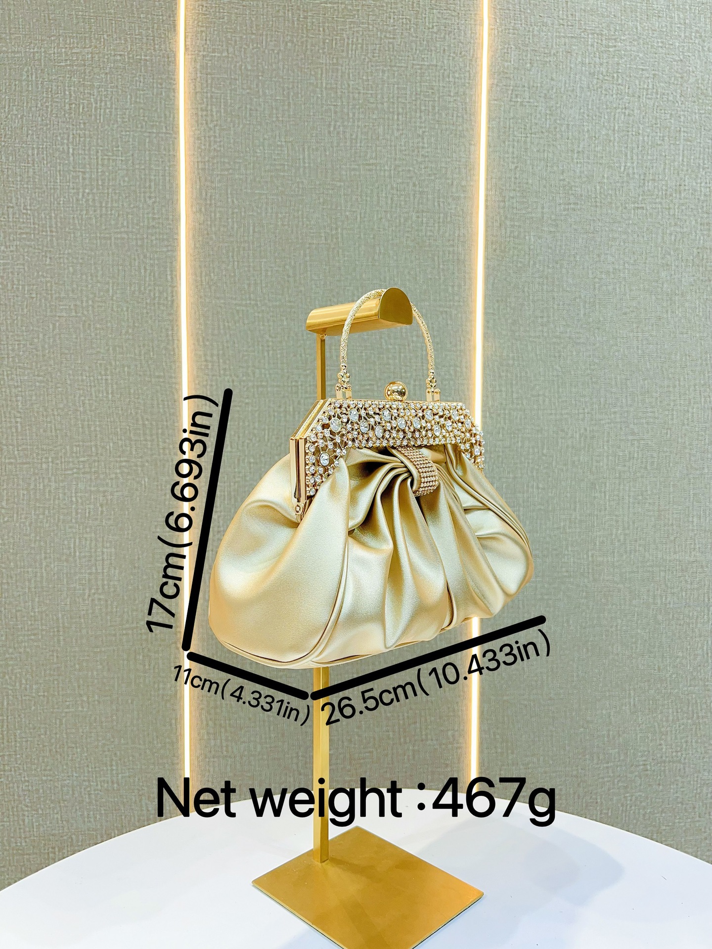 Modische Abendtasche Mit Strasssteinen Für Partys_voghion.com