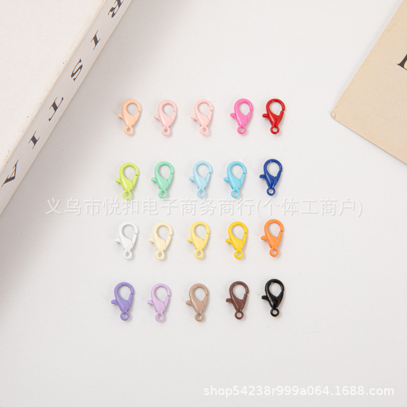 Colorful Painted 12*7mm Lobster Clasp Zinc Alloy Jewelry Accessories DIY Bracelet Pendant Materials Bead Accessories