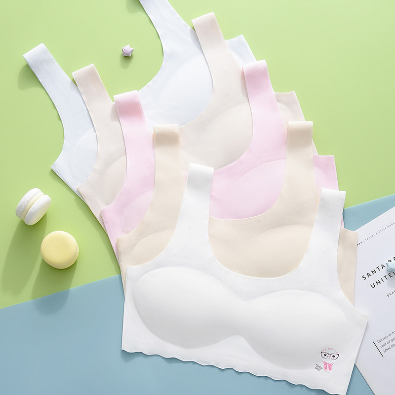 New 3117 Pubertal Girls Seamless Dummy Underwear Students Junior High School Students Sports Wrap Chest Vest Summer New 3117 Pubertal Girls Seamless Dummy Underwear Students Junior High School Students Sports Wrap Chest Vest Summer
