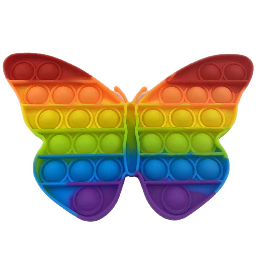 Tamaño pequeño Arco Iris tortuga corona mariposa leche taza de té rata asesino pionero los niños escritorio burbuja música educativos silicona juguete