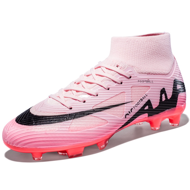 Nuevos zapatos transfronterizos de fútbol transpirables para hombres y mujeres, zapatos de entrenamiento de césped de fútbol juvenil, zapatos de desgaste
