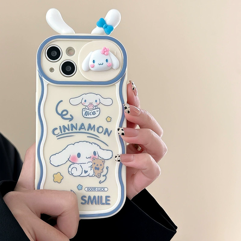 Чехол для телефона (серия Apple iPhone 11–16) с дизайном cartoon dog & cat, дизайн с окнами-переключателями