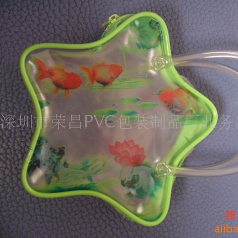 深圳PVC袋内衣袋购物袋镭射手提袋 LOGO袋子手提包创意炫彩手挽袋