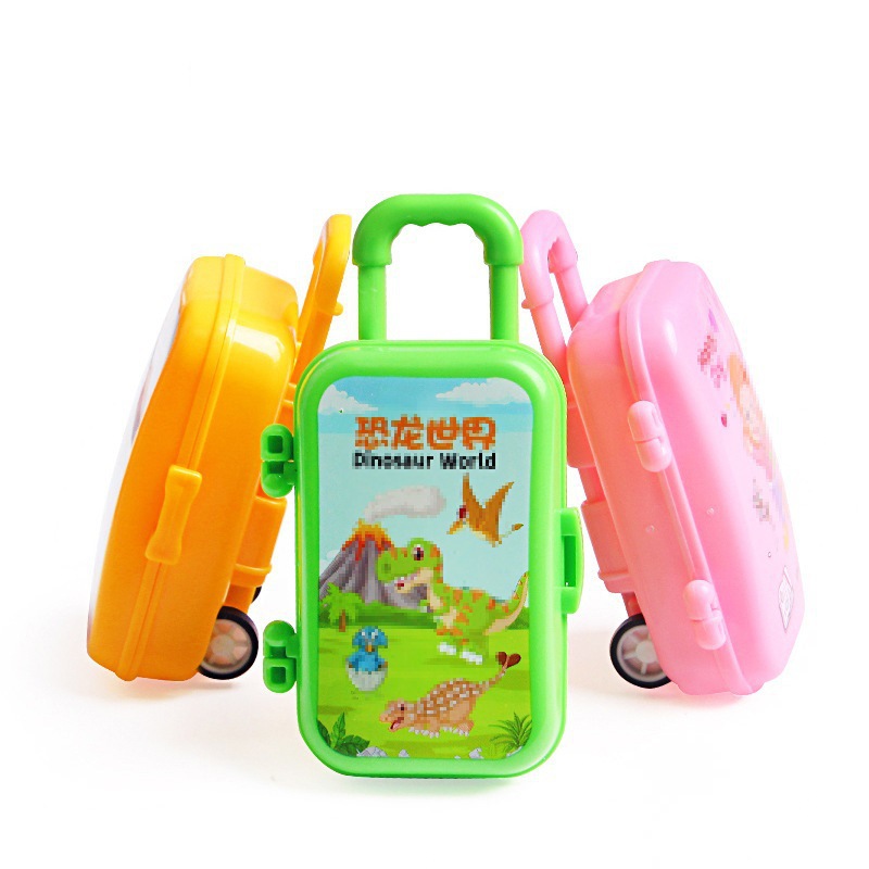 Caja de la carretilla Tire hacia atrás Coche juguete para niños coche Premio regalo puesto anillo muñeca máquina plástico coche Niños