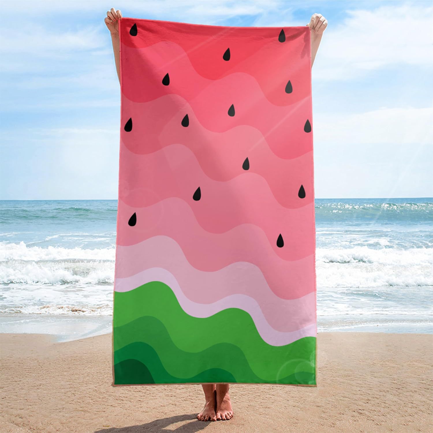 Transfronterizos toalla de playa JIT toalla impresa de microfibra rápida secado toalla deportiva TEMU envío a tiempo