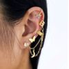 Ear clips from pearl suitable for men and women, earrings, jewelry, suitable for import, wholesale