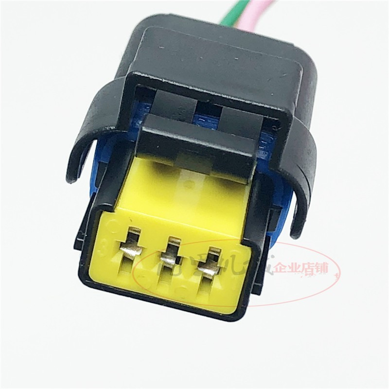 轨压传感器插头3线/三线母插 接线适用于德尔福