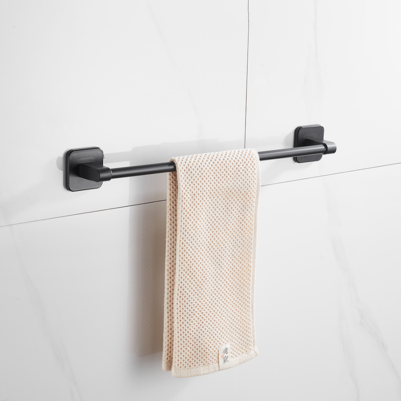 Toallero sin perforaciones Toalla de pared de baño Estante de una sola varilla Baño Baño Baño Zapatillas de baño Estante colgante