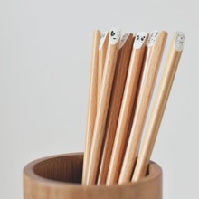 卡哇伊小清新日式尖头木筷家用榉木筷子卡通指甲筷礼品木筷