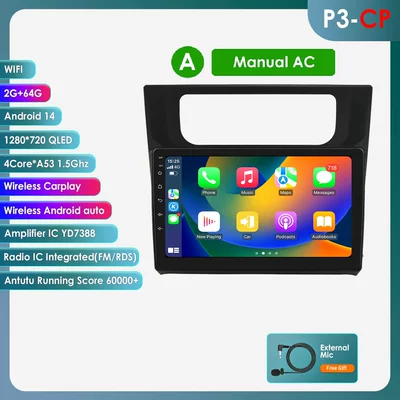 Suitable for Volkswagen Caddy DVD Navigation - wifi-version-quad-core-264g-with-carplay-10inch-suitable-for-volkswagen-caddy-2015-2018-manual-air-conditioner