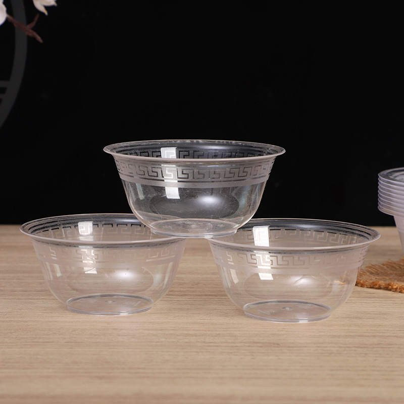 使い捨ての碗の調味料の碗の使い捨ての透明な厚い軽食の碗のスープの碗のピクニックのホテルの家庭用の使い捨ての碗|undefined