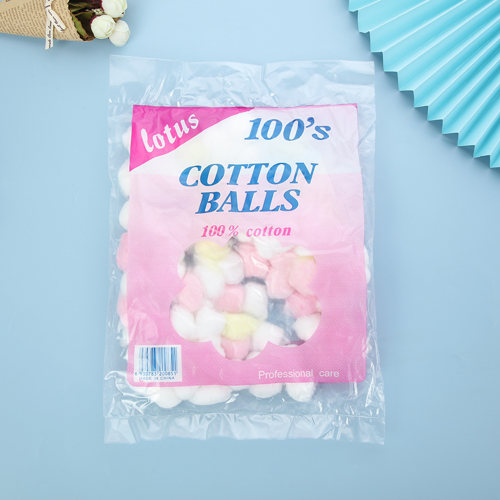 Bolsa desechable de algodón de limpieza transfronteriza colorida, herramientas japonesas de desunción de uñas, cuidado de la piel, higiene y limpieza de algodón