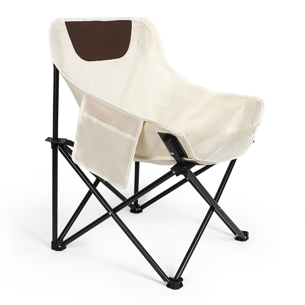 休闲露营折叠椅子户外便携式超轻月亮椅野营写生舒适靠背椅